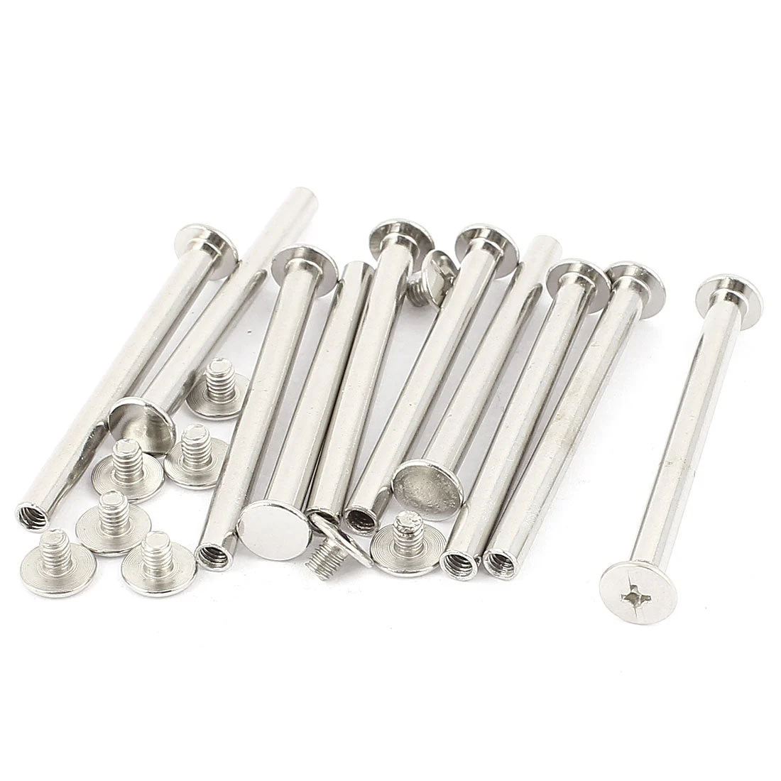 10Pcs M5x55mm Nickel Plated Binding Screw Post for Scrapbook Photo Albums