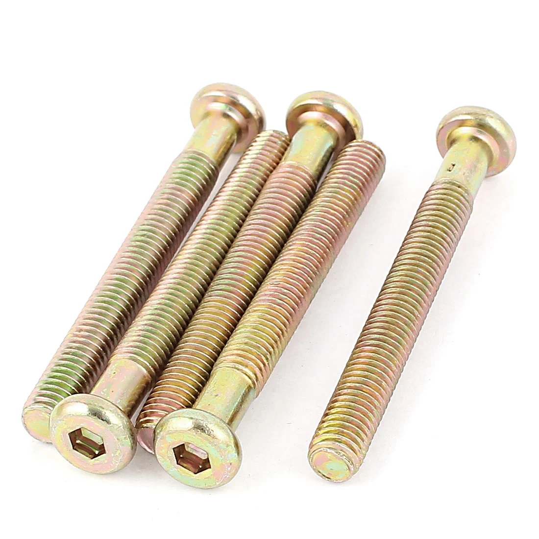 M8 x 70mm Threaded 1.25mm Pitch Hex Socket Head Cap Screws Bolts 5 Pcs