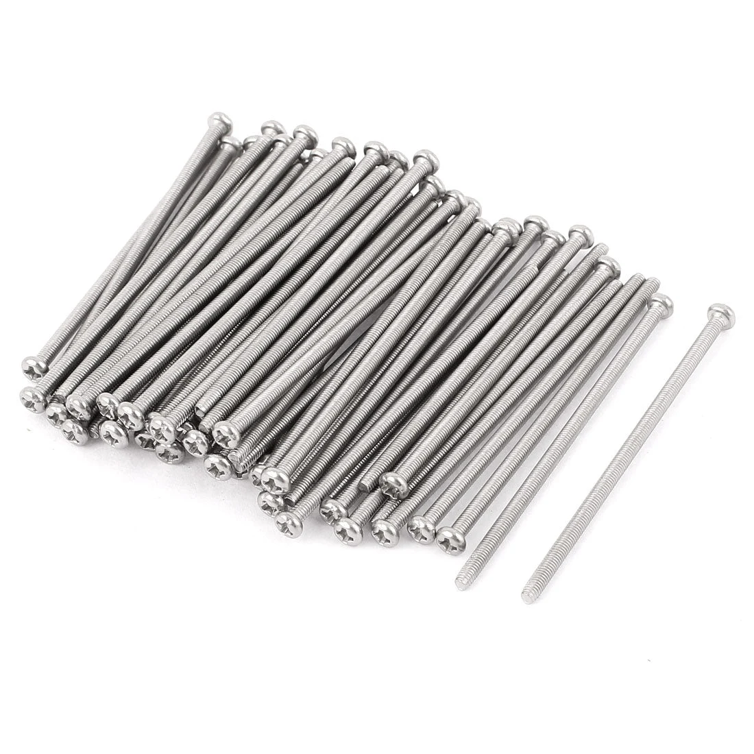 M3 x 70mm 304 Stainless Steel Crosshead Phillips Pan Head Screws Bolt 60pcs