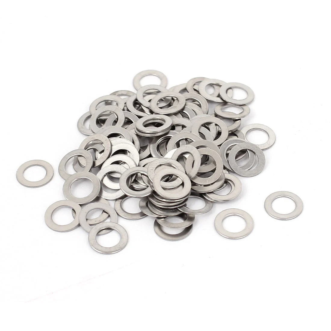 100Pcs M5x9mmx0.5mm Stainless Steel Metric Round Flat Washer for Bolt Screw