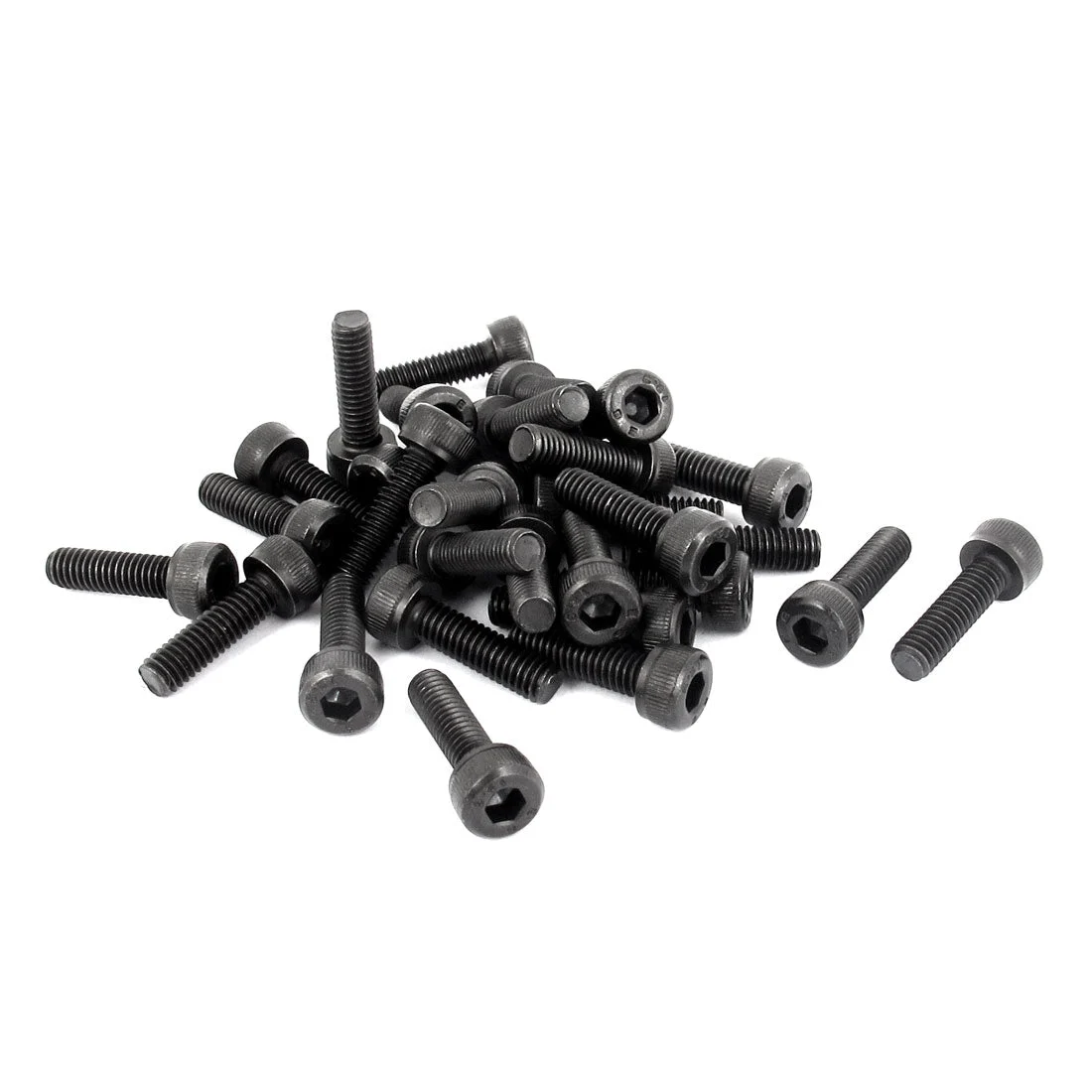 M4 x 14mm 12.9 Alloy Steel Machine Bolt Hex Socket Head Cap Screws Black 30pcs