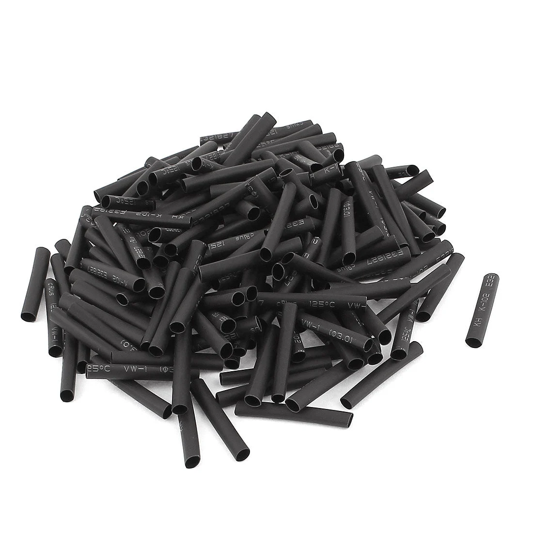 Uxcell 170pcs 3mm Dia 30mm Long Polyolefin Heat Shrink Tubing Wire Wrap Sleeve Black