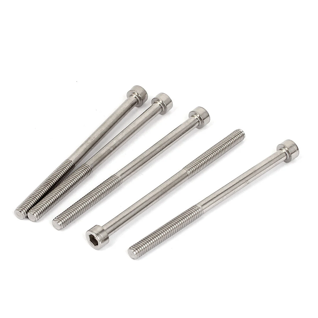 95mm Long M6x90mm Stainless Steel Hex Head Socket Cap Screws 5pcs