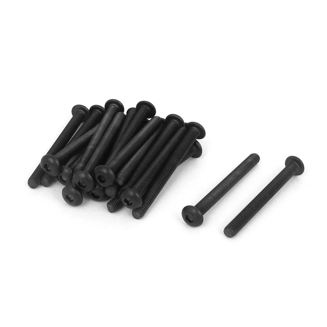 M4 x 40mm 0.7mm Pitch Alloy Steel Hex Bolt Socket Head Cap Screws Black 20 Pcs