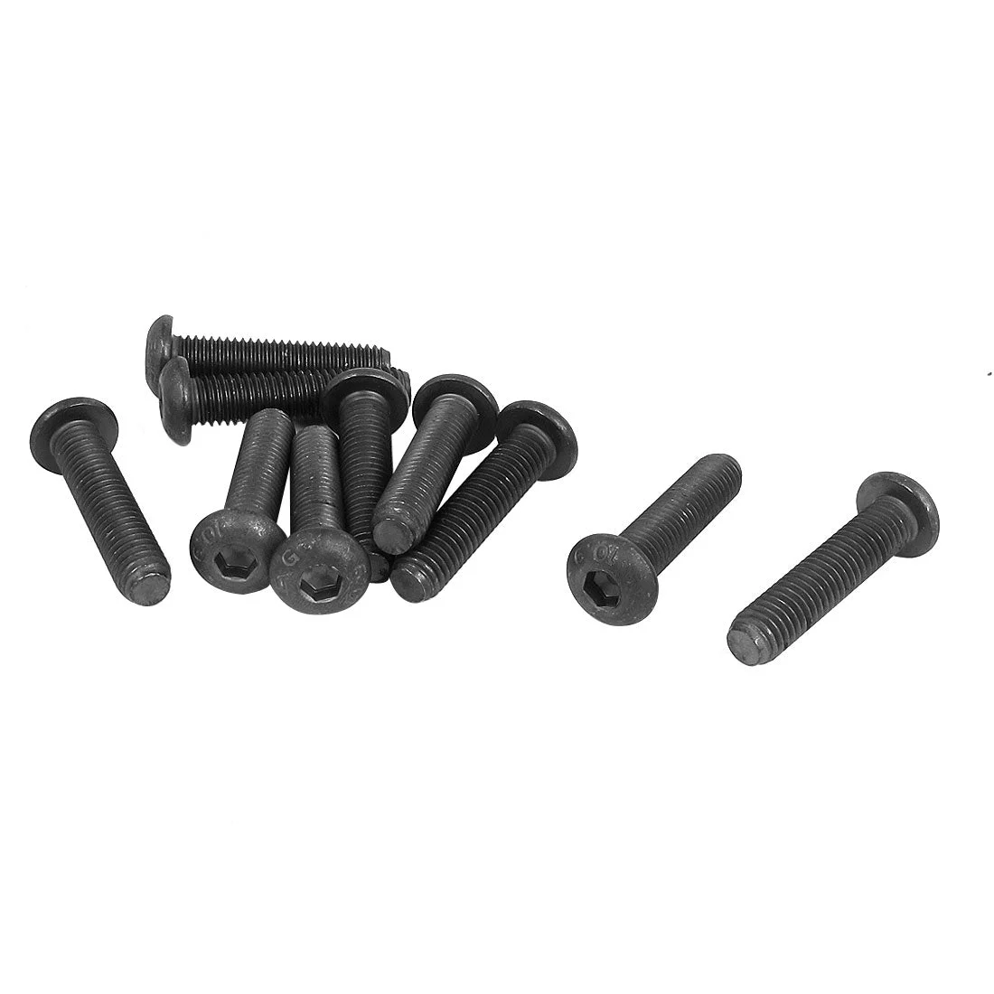 M8 x 35mm Alloy Steel Hex Bolt Socket Head Cap Screws Black 10 Pcs