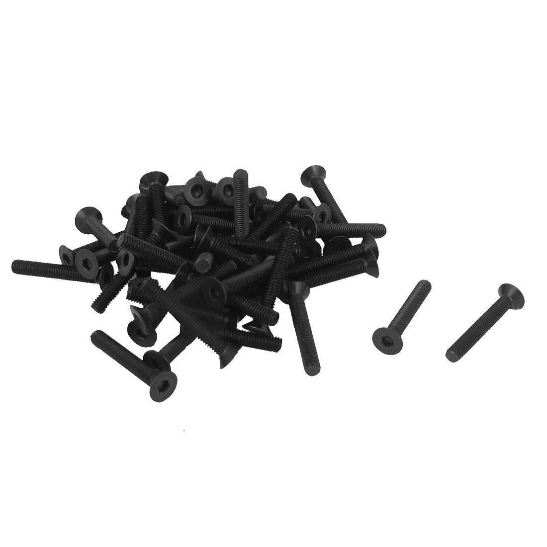 M3 x 20mm Metric Hex Socket Countersunk Head Screw Bolts Black 50PCS