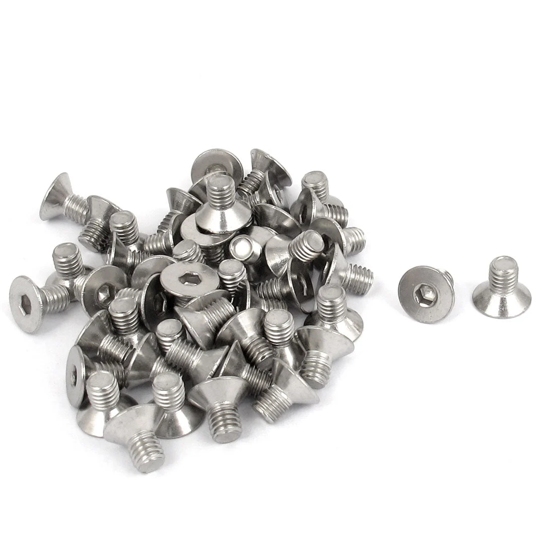 a15101300ux0165 M5 x 8mm Metric Hex Socket Countersunk Flat Head Screw Bolts 50PCS