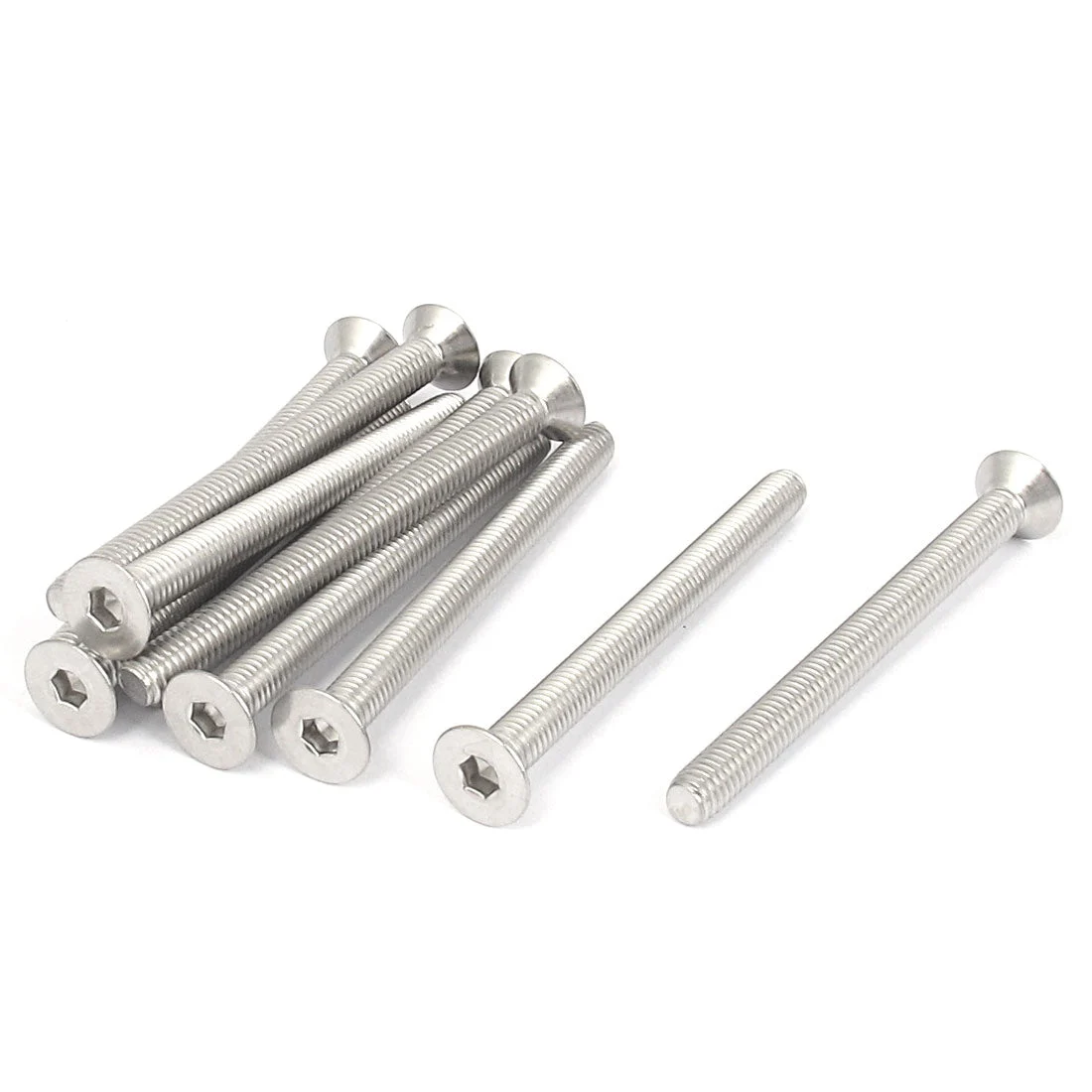 M6 x 70mm Metric 304 Stainless Steel Hex Socket Countersunk Flat Head Screw Bolts 10PCS
