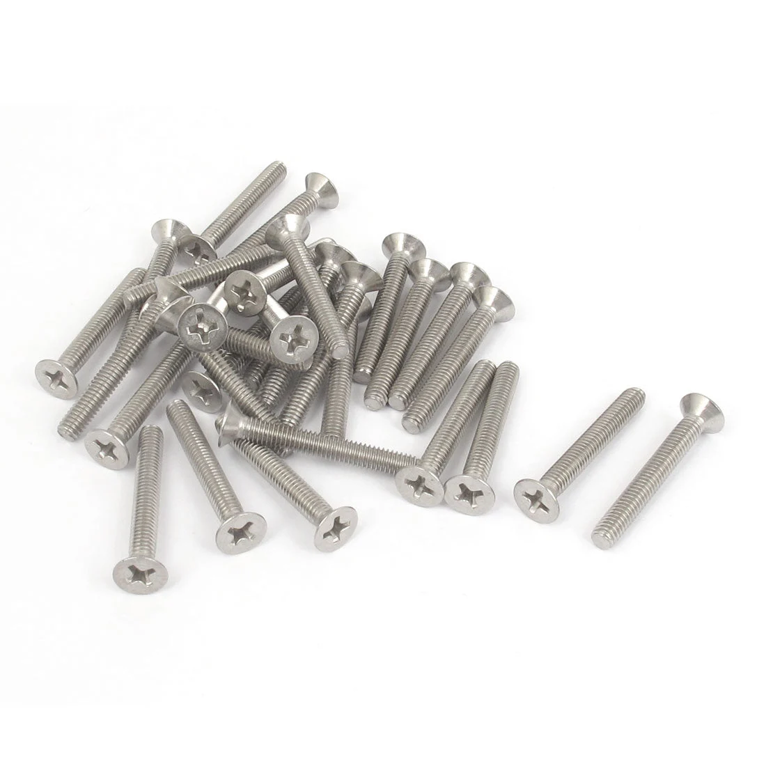 M4 x 30mm Metric Phillips Flat Head Countersunk Bolts Machine Screws 8mm Head Dia 30pcs