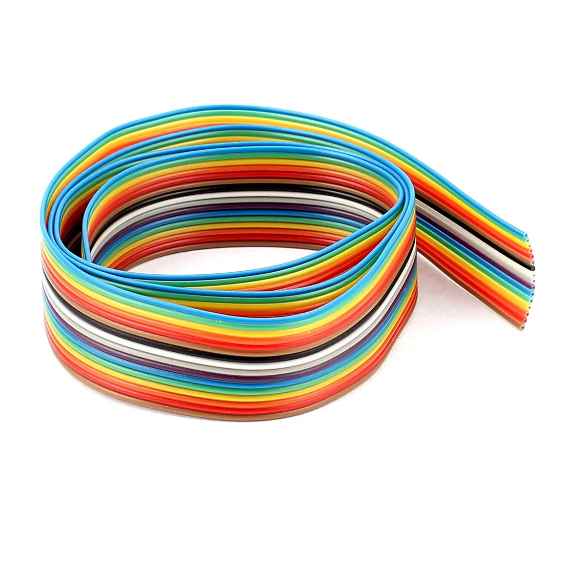 1.27mm Pitch 16 Way Ribbon Breadboard Jumper Cable Wire Rainbow Color 70CM 2.3Ft
