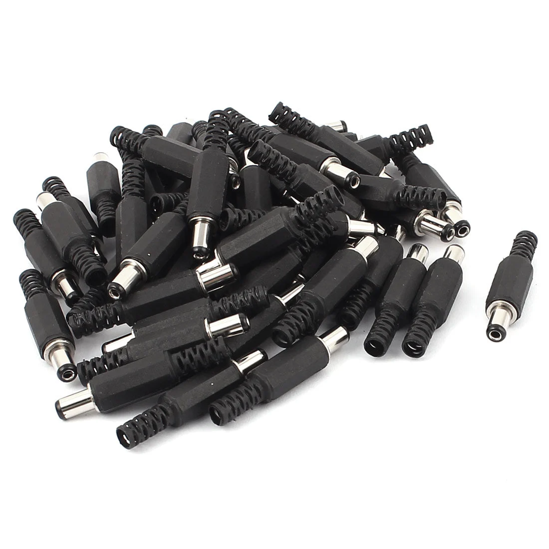 50Pcs 5.5mm x 2.1mm DC Power Male Jack Solder Type Adapter Inline Connector Socket