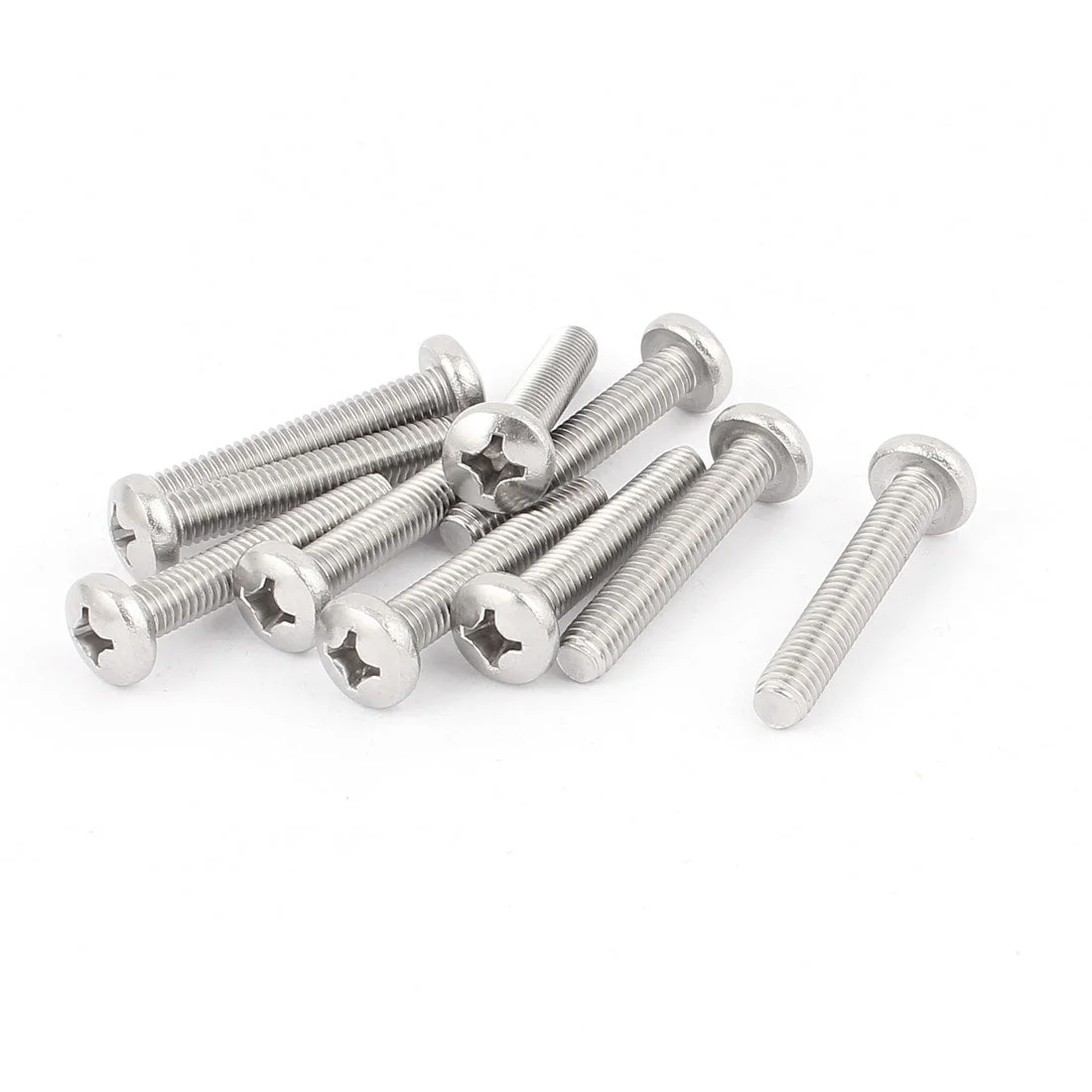 M6x35mm 304 Stainless Steel Round Head Phillips Screws Bolts 10pcs