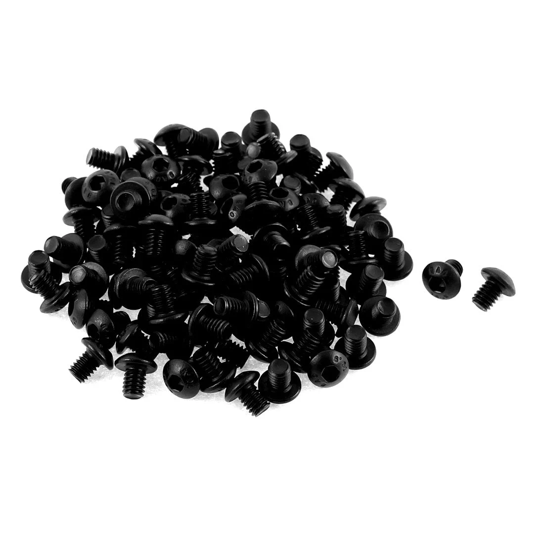 100pcs M4x5mm Thread 10.9 Alloy Steel Button Head Hex Socket Cap Screw Bolt