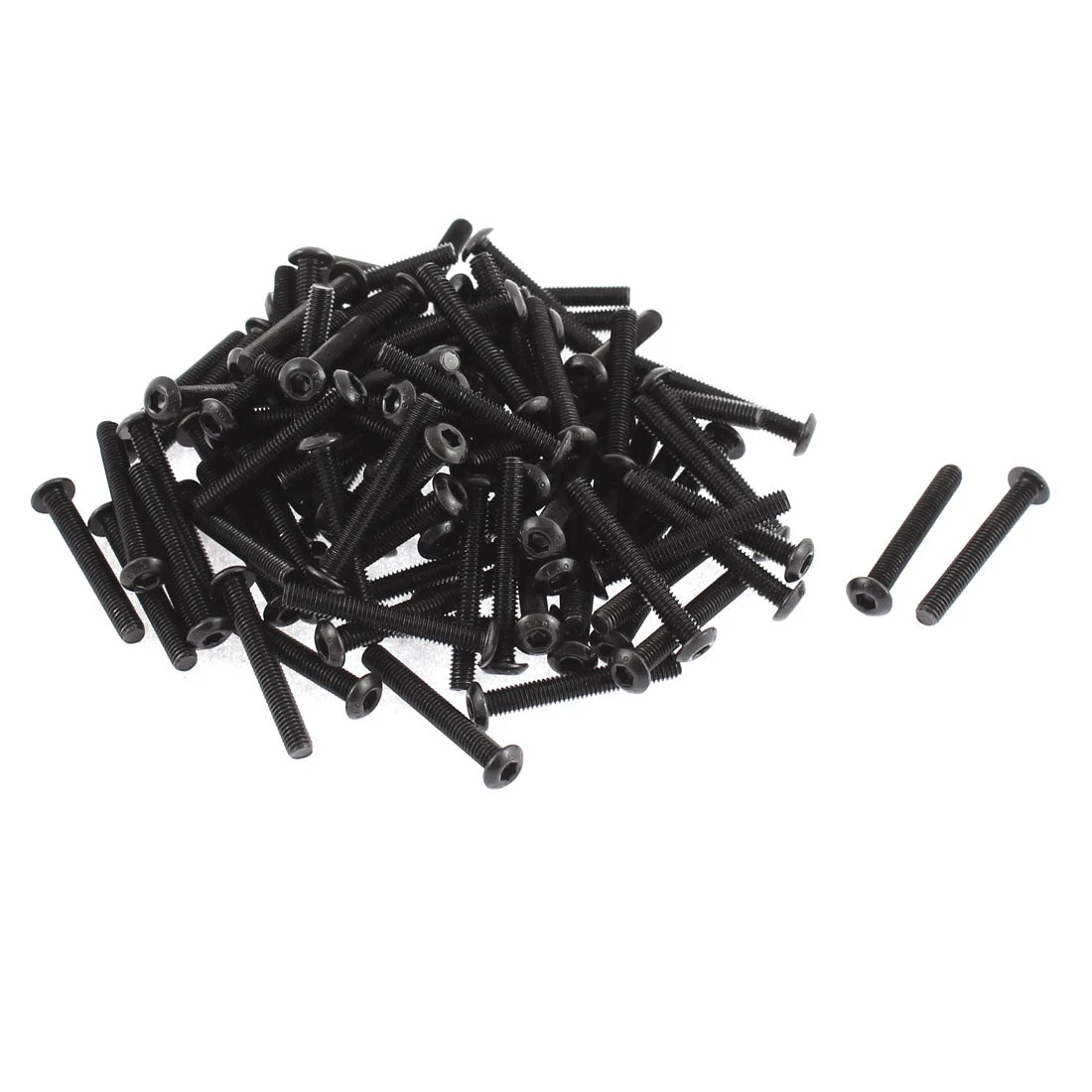 M3x22mm Thread 10.9 Alloy Steel Button Head Hex Socket Cap Screw Bolt 100pcs