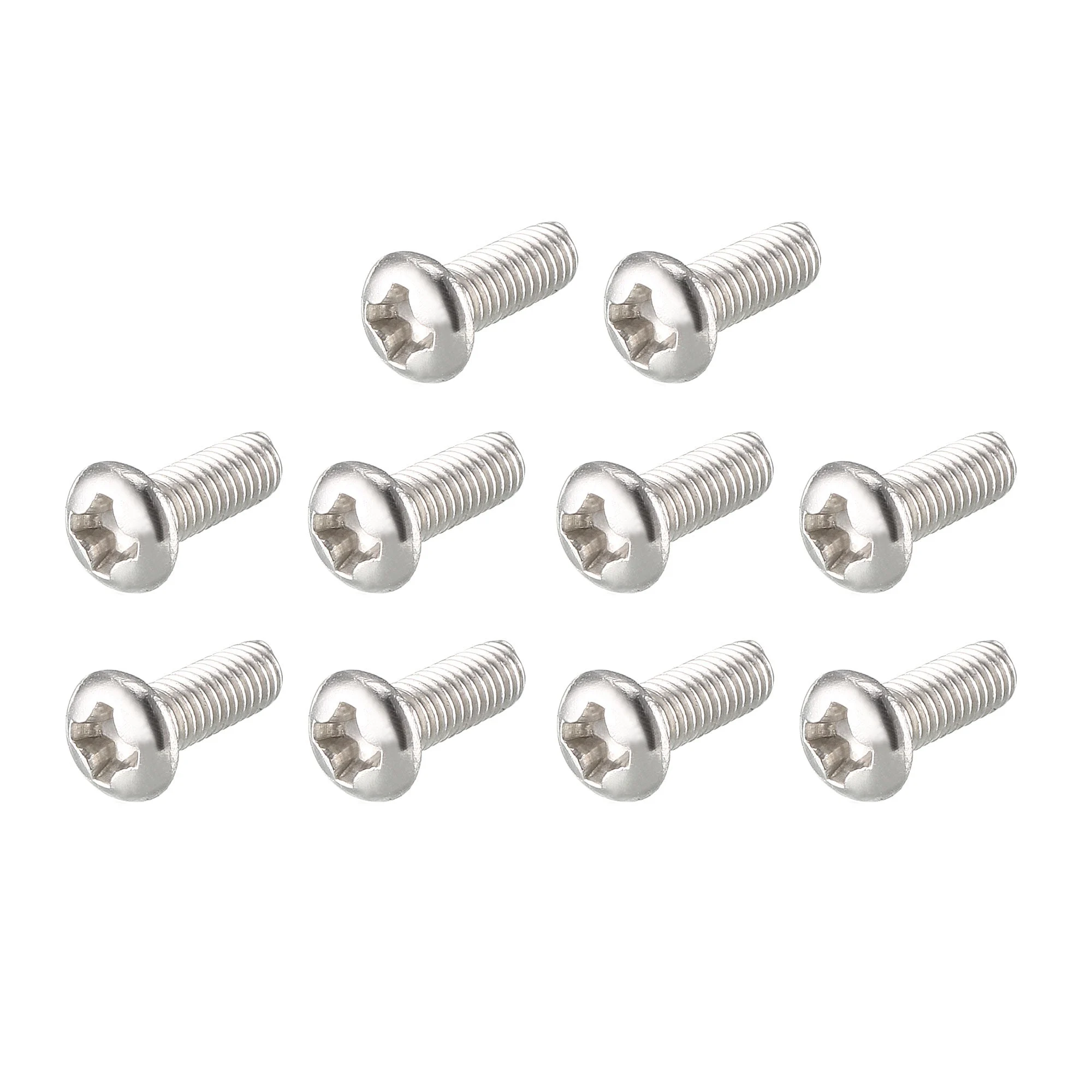 M3x8mm Stainless Steel Phillips Round Pan Head Machine Screws 100pcs