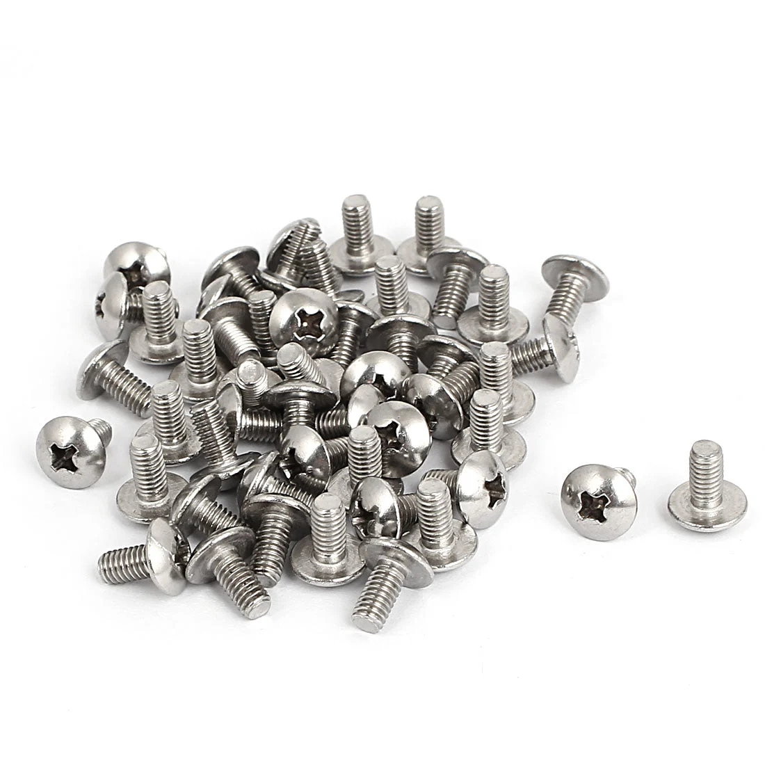M4x8mm Stainless Steel Truss Phillips Head Machine Screws 50pcs