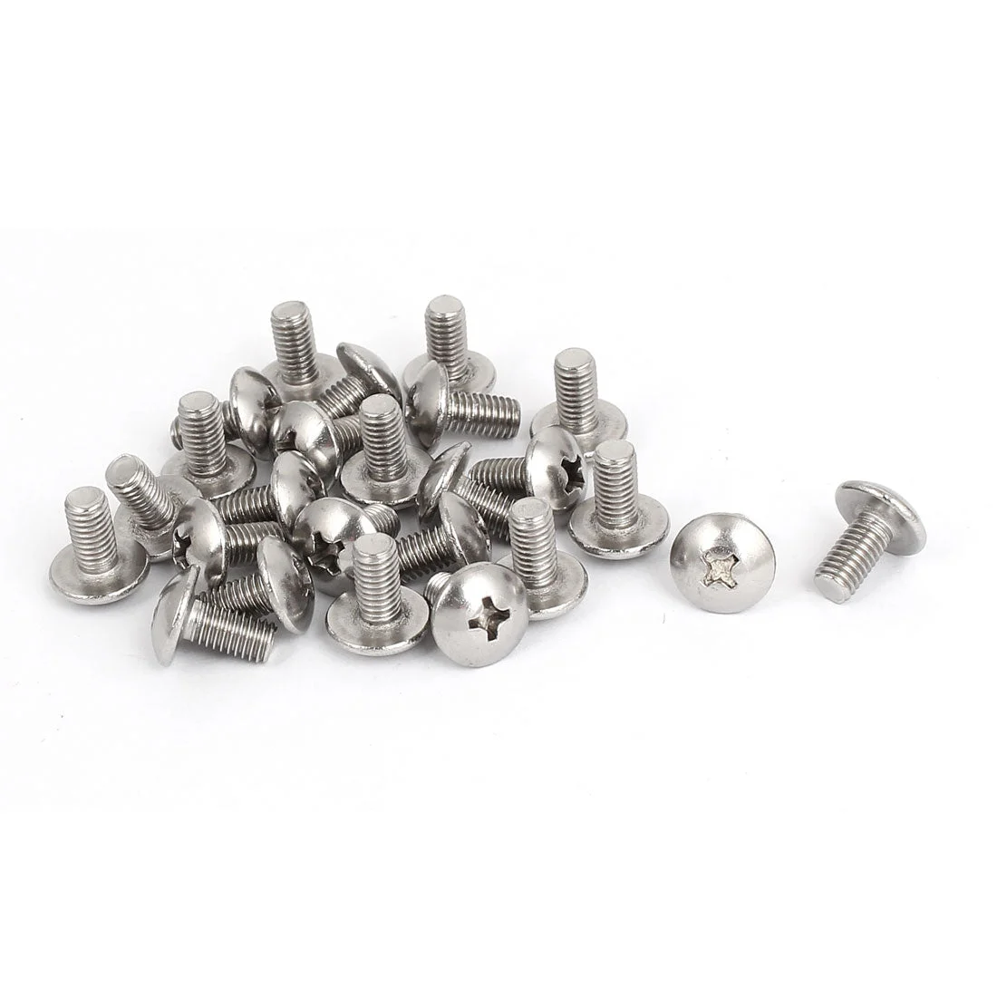 M5x10mm Stainless Steel Truss Phillips Head Machine Screws 25pcs