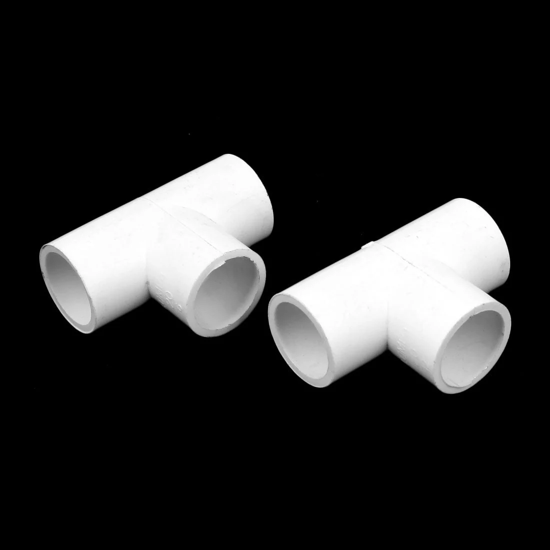20mm Inner Dia 3 Way T Shaped PVC Water Pipe Tube Joint Coupler Connector 2pcs
