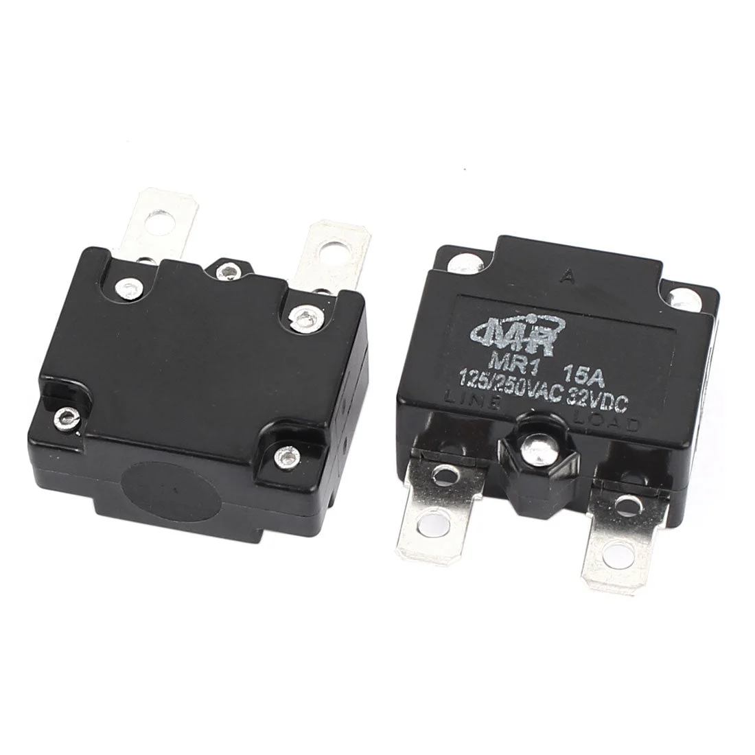 AC 125V/250V 15A NC Automatic Reset Overload Protector Circuit Breaker 2Pcs