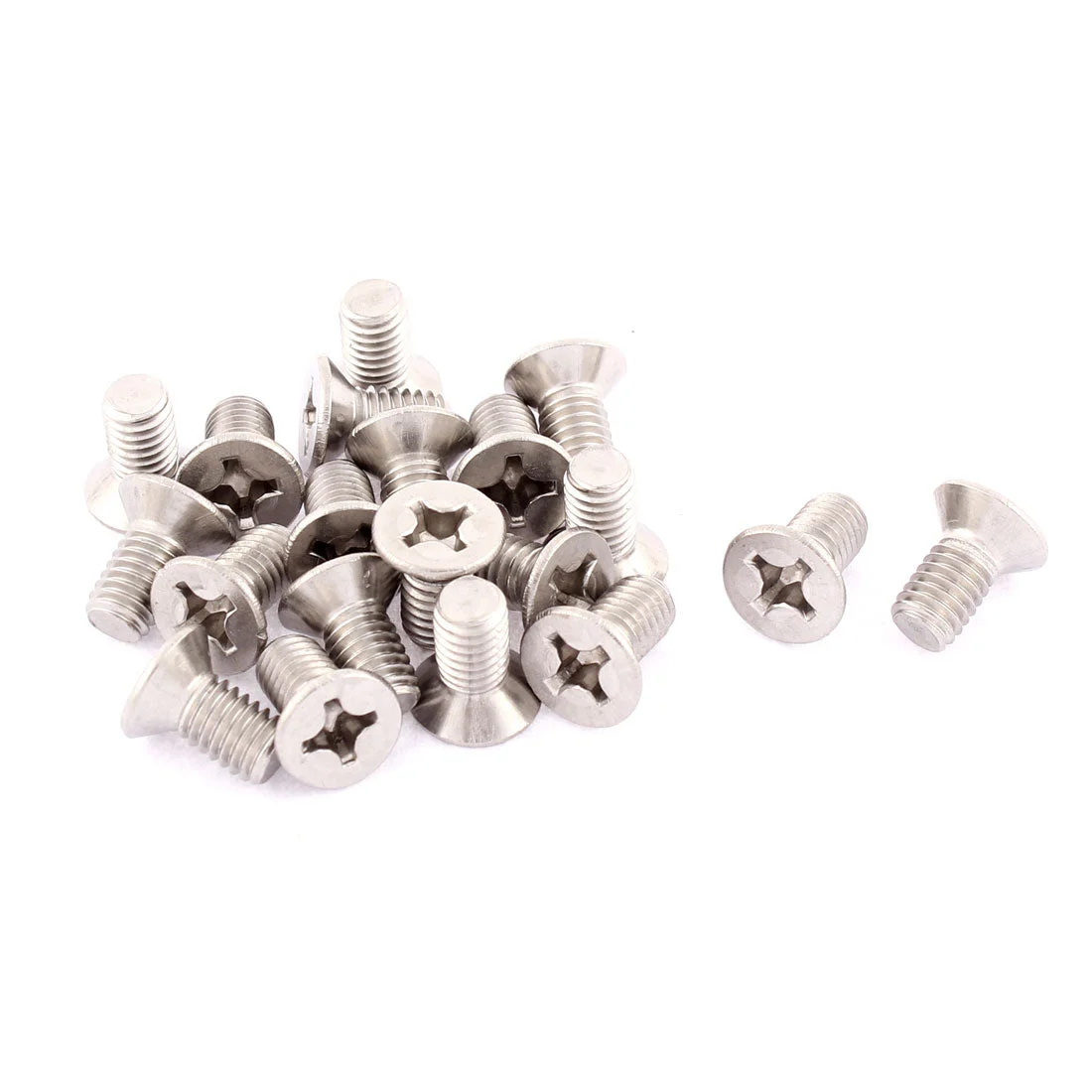 M6 x 12mm Phillips Flat Head Countersunk Bolts Machine Screws 20pcs