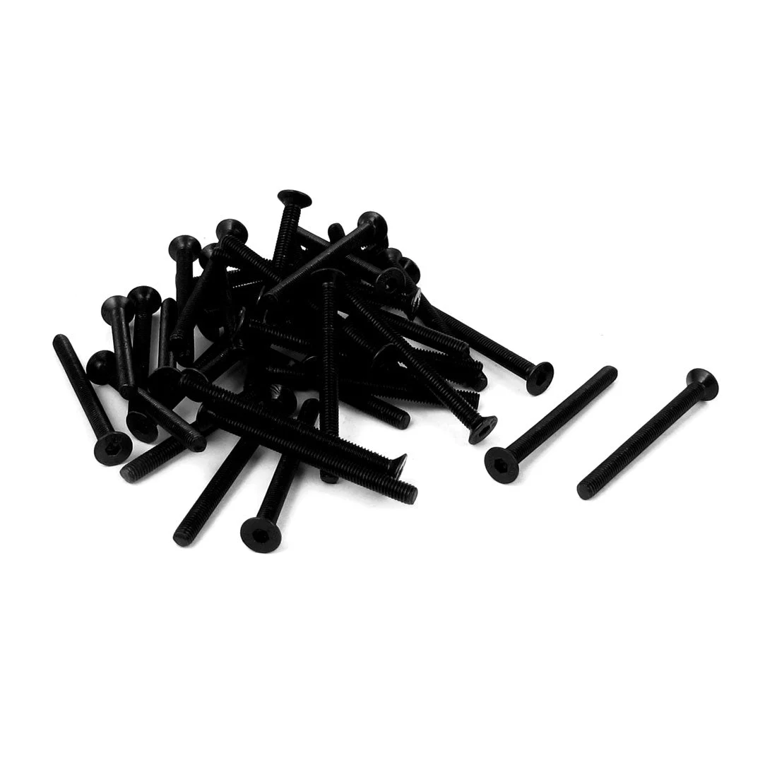 M3 x 35mm 10.9 Carbon Steel Countersunk Head Hex Socket Screw Black 40pcs
