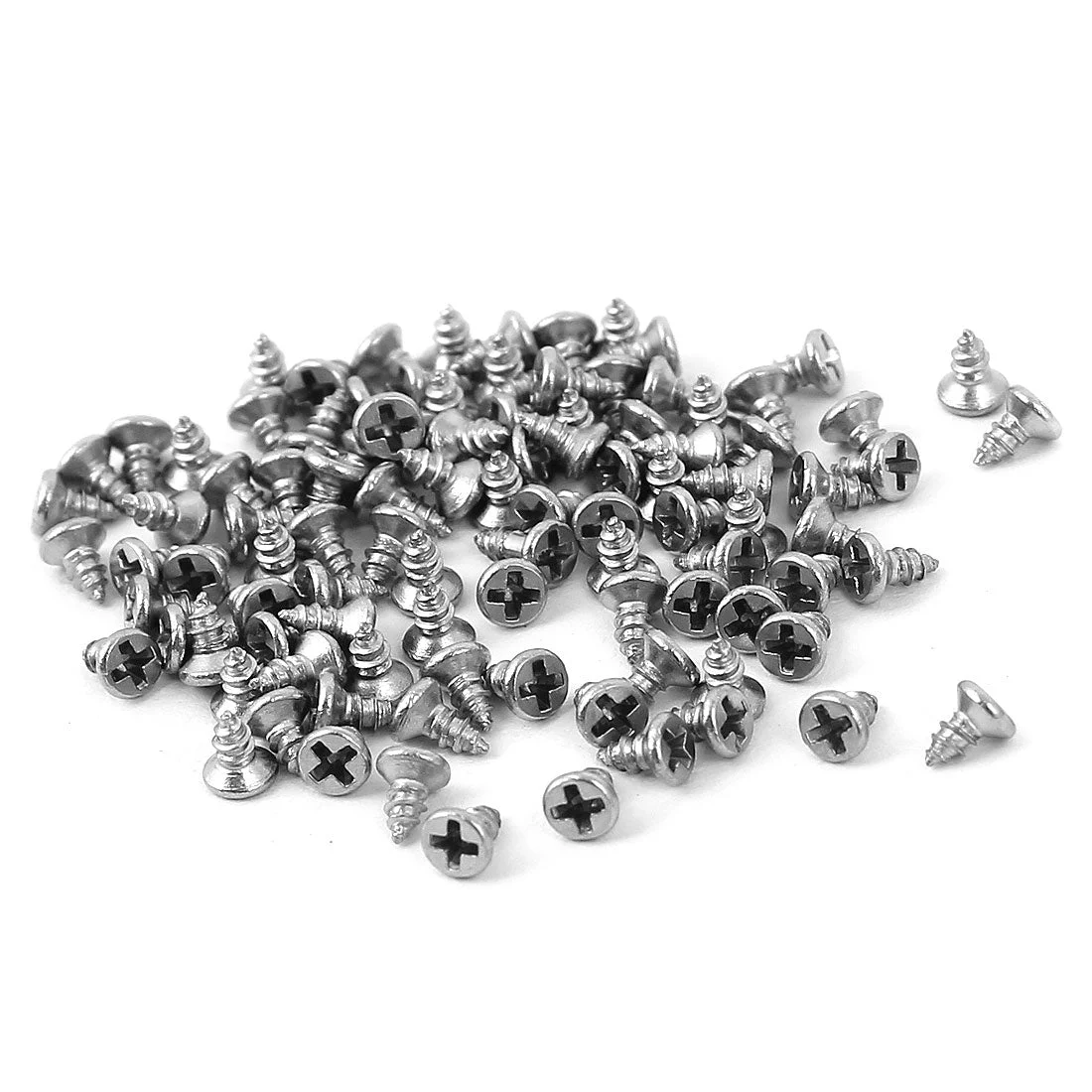 M1.4 x 3mm Phillips Flat Head Self Tapping Screw Fasteners 100 Pcs