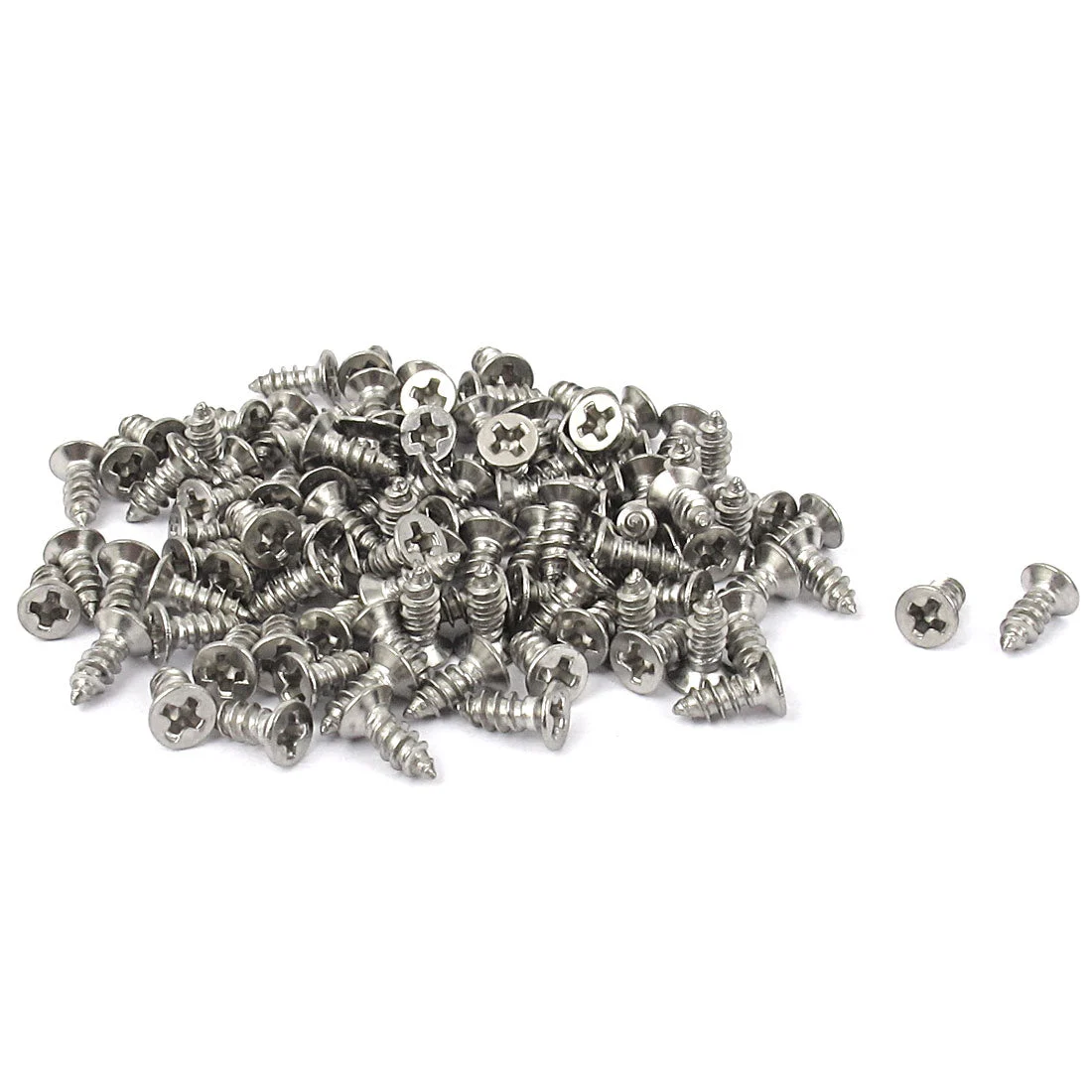 M2.2 x 6.5mm Flat Head Phillips Self Tapping Screw Fasteners 100 Pcs