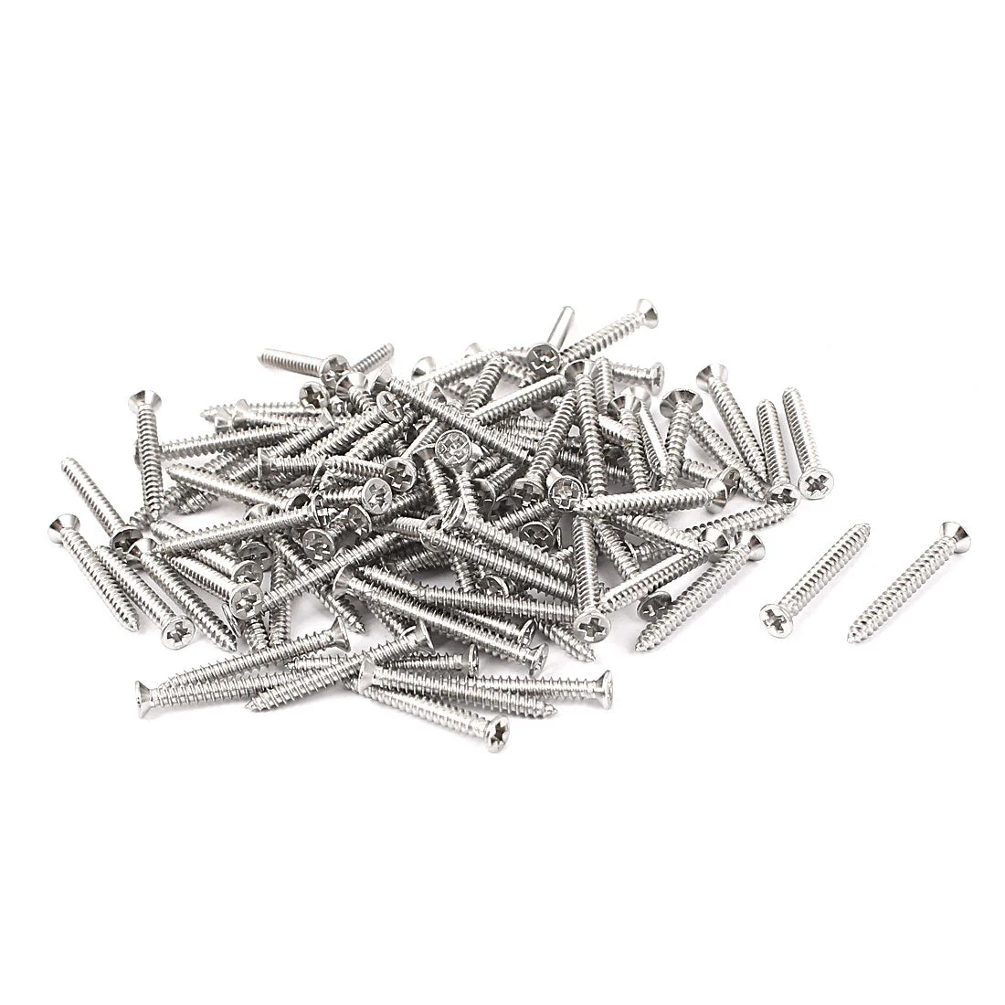 M2.2 x 19mm Phillips Flat Head Self Tapping Screw Fasteners 100 Pcs