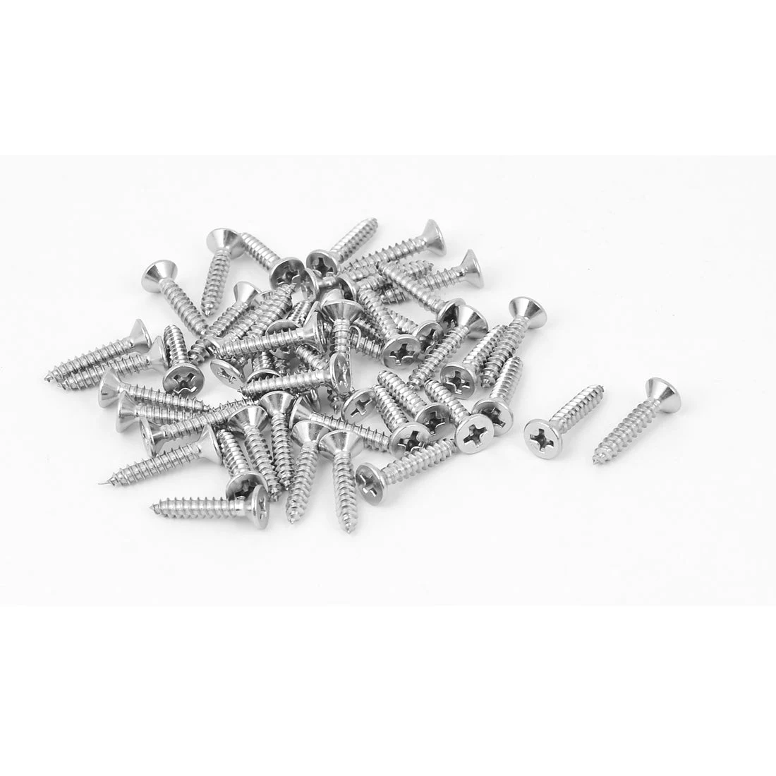 M3.5 x 19mm Flat Head Phillips Self Tapping Screw Fasteners 50 Pcs