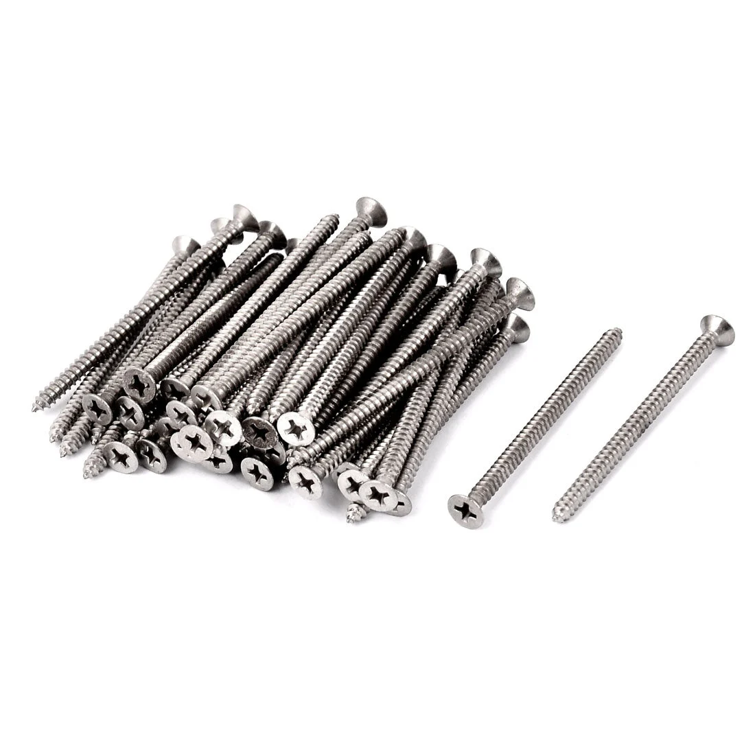 M3.5 x 60mm Countersunk Cross Head Self Tapping Screw Fasteners 50 Pcs