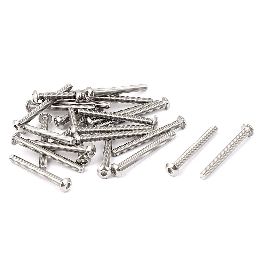 M3 x 30mm Stainless Steel Button Head Socket Cap Screw 25 pc