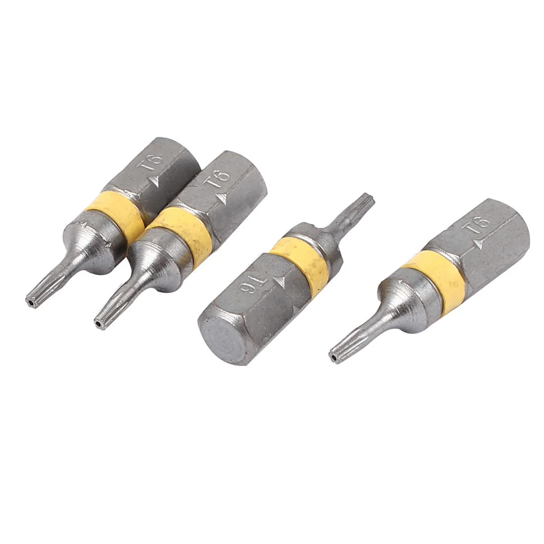 4pcs T6 Head Magnetic Security Torx Screwdriver Bits 25mm Long