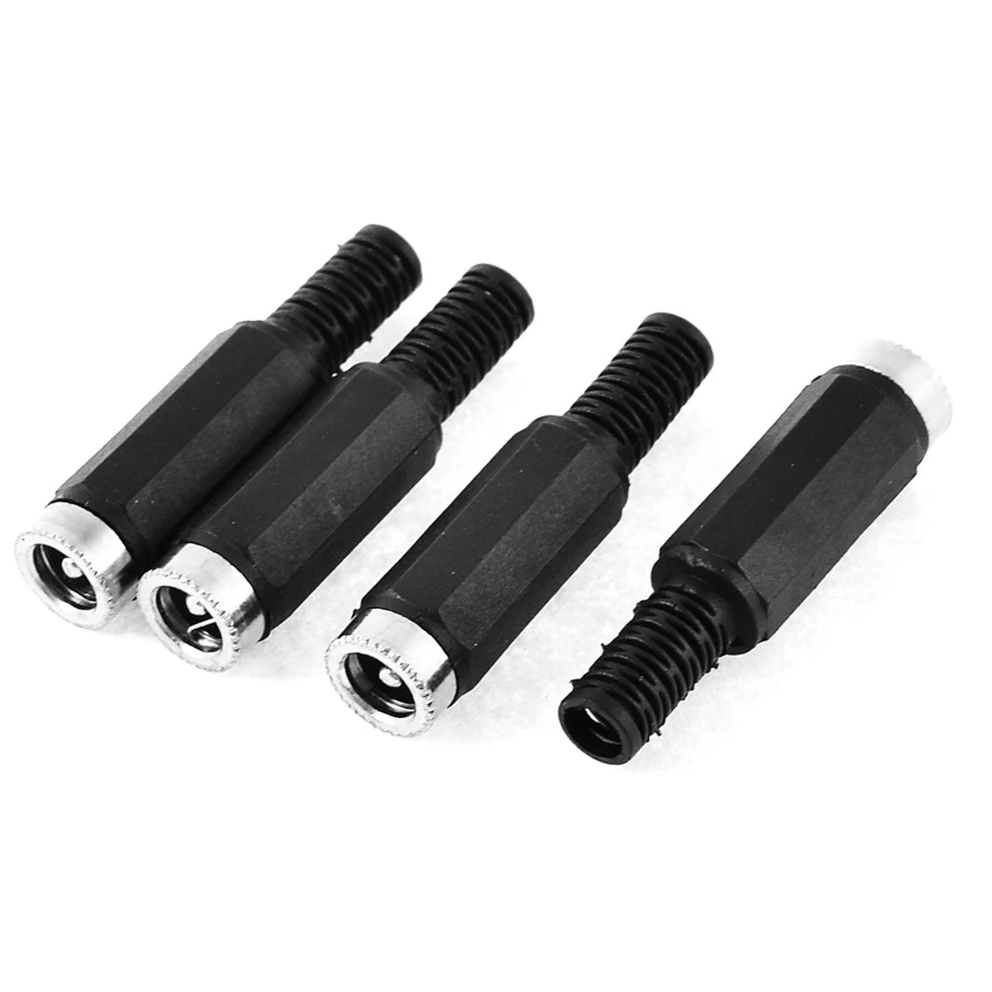 4pcs 5.5mm x 2.1mm Solder Type Female DC Power Inline Socket Jack Coupler Adapter
