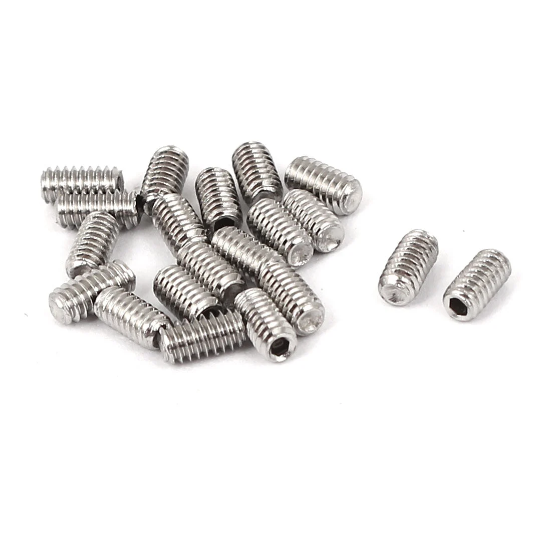 M2x4mm Cup Point Hex Socket Grub Set Screws 20pcs for Gear