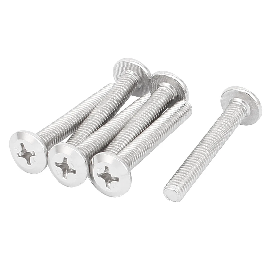M6 x 40mm Metric Phillips Pan Flat Head Countersunk Bolt Machine Screw 6 Pcs