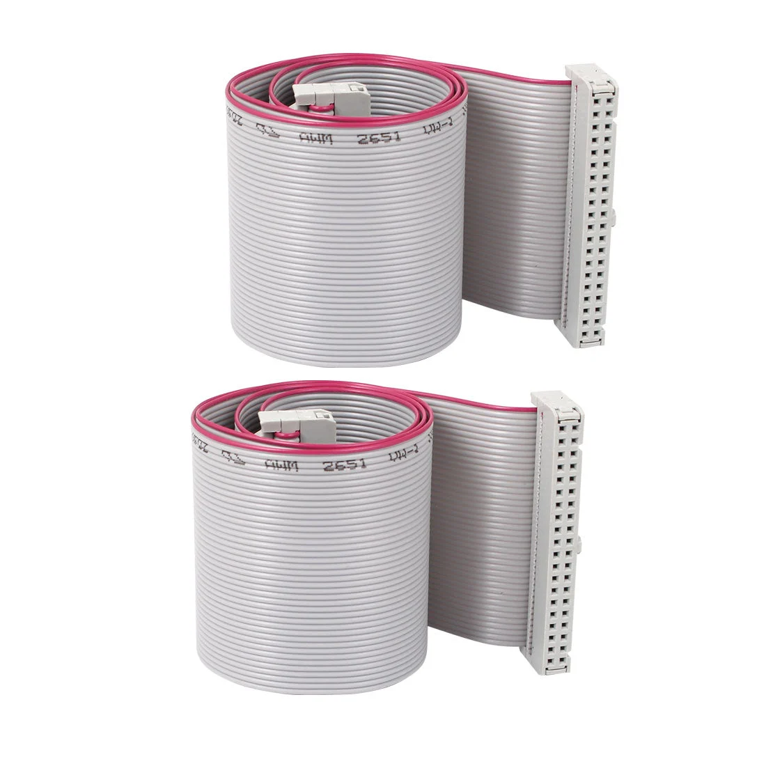 2pcs 2.54mm 40-Pin Female to Female IDE PATA Extension Flat Ribbon Cable 50cm