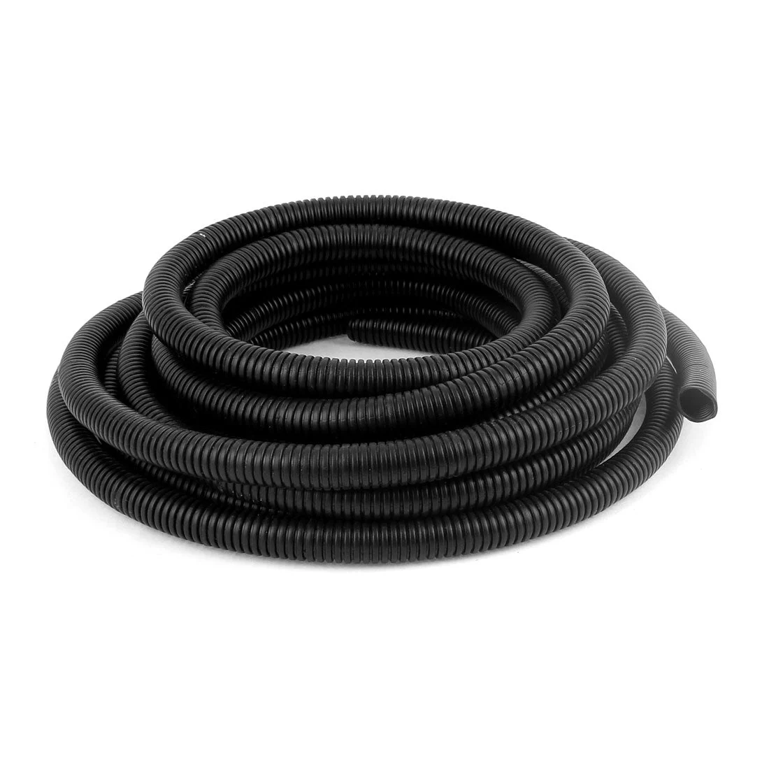 4.9 M 10 x 13 mm Plastic Corrugated Conduit Tube for Garden,Office Black