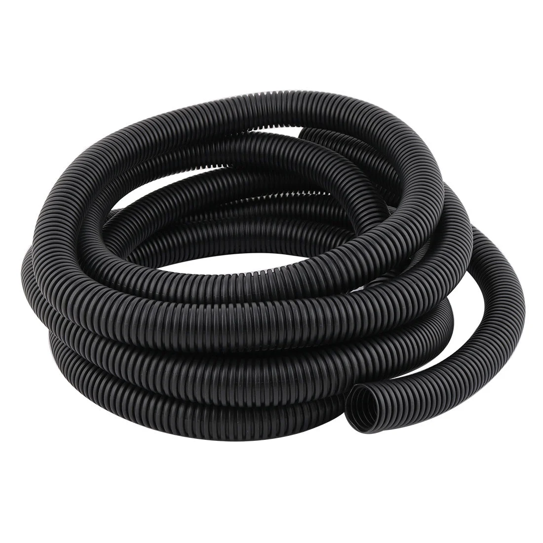 4 M 23 x 28 mm Nylon Flexible Corrugated Conduit Tube for Garden,Office Black