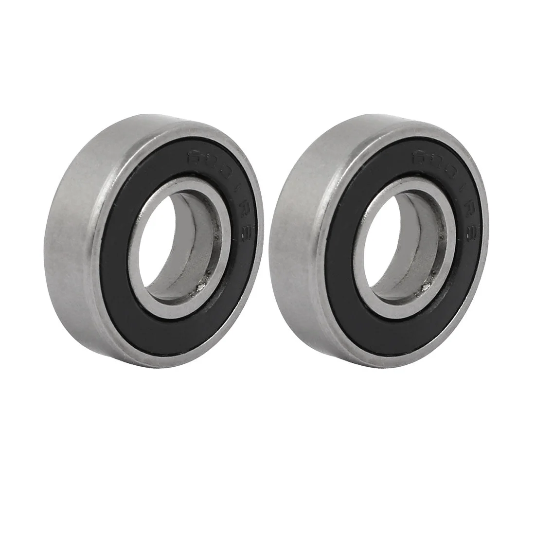 Machine 6001-2RS Sealing Rubber Groove Ball Wheel Bearing 28mm X 12mm X 8mm 2pcs