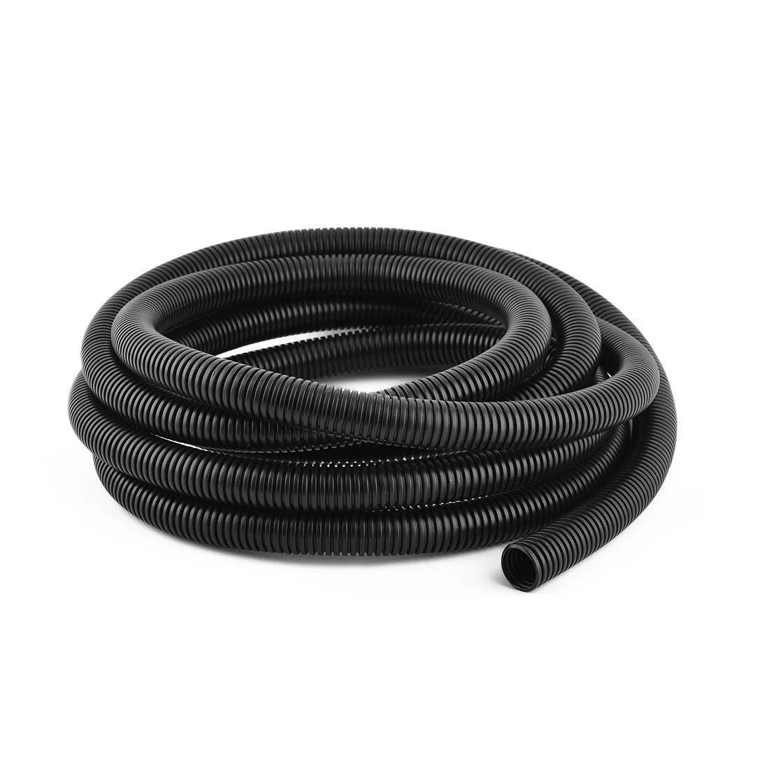 4 M 17 x 21 mm Nylon Flexible Corrugated Conduit Tube for Garden,Office Black