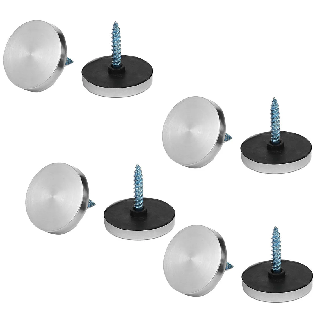 Glass Table 304 Stainless Steel Mirror Screws Cap Cover Nails 25mm Dia 8PCS