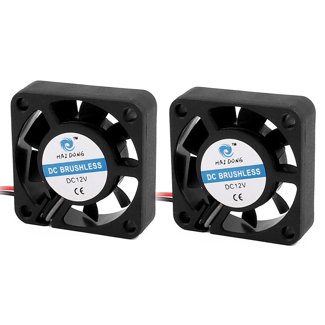 a16032500ux0875 2 Piece 40 x 40 x 10 mm 12V 0.07A DC Heat Sink/Extractor Cooling Case Fan Black, 1.57" Width, 1.57" Length