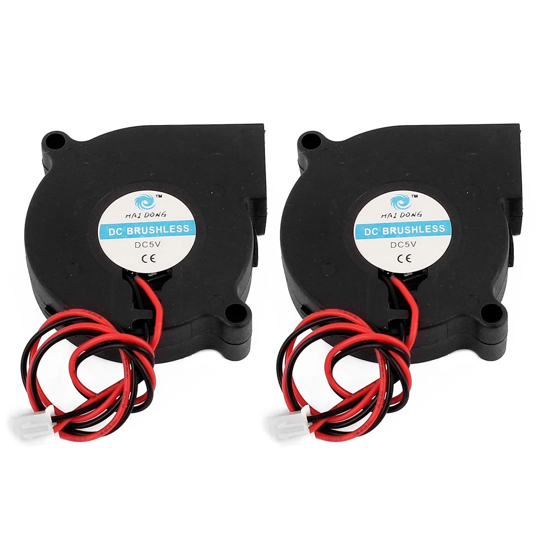 50x50x15mm 2pole DC5V Brushless Cooling Fan 2Pcs for PC Case Computer