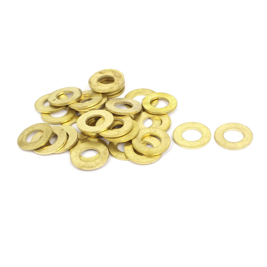 10mm x 20mm x 1.5mm Flat Copper Crush Washers Gold Tone 30 Pcs
