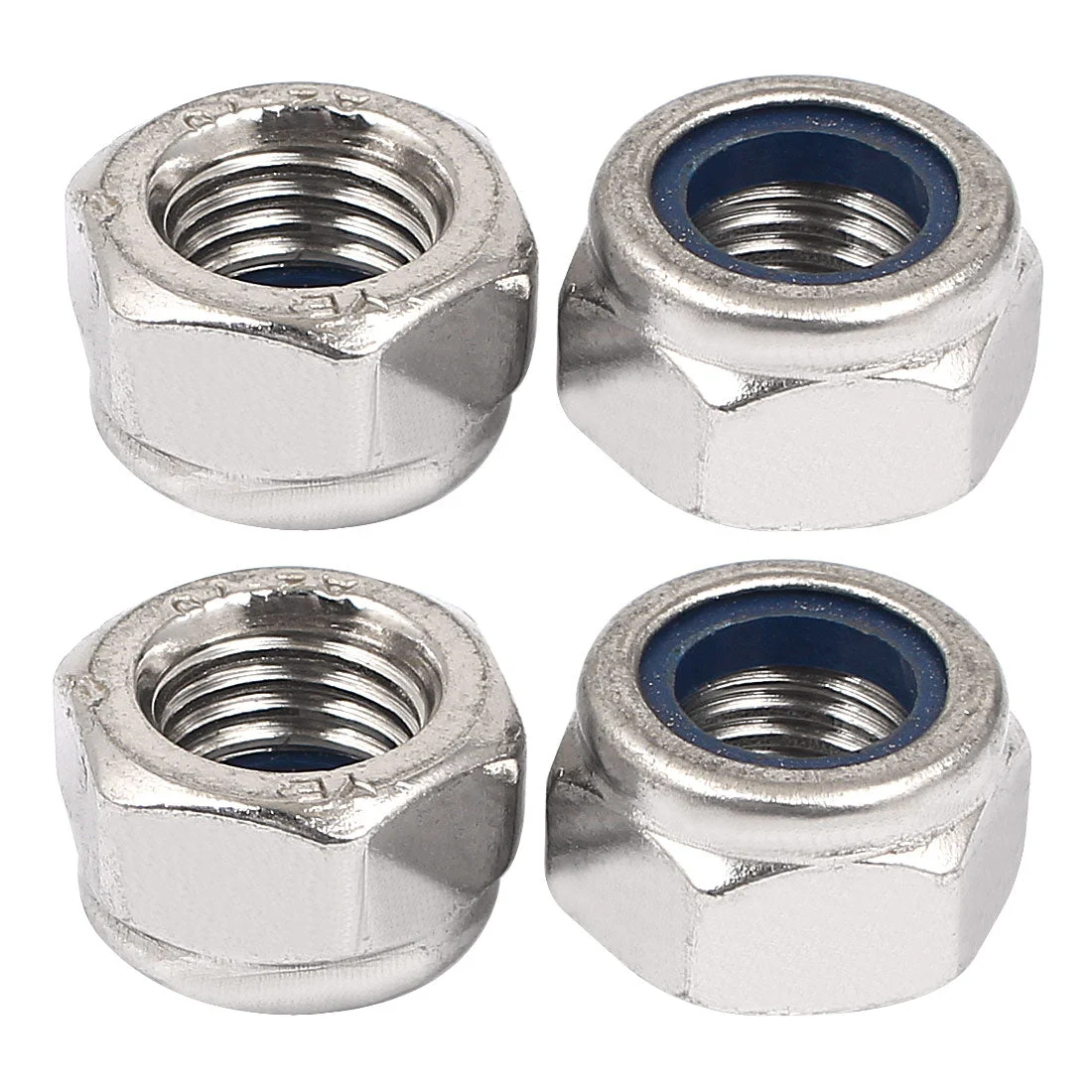 M12 Thread 1.5mm Pitch Self-Locking Nylon Insert Hex Lock Nuts 4pcs