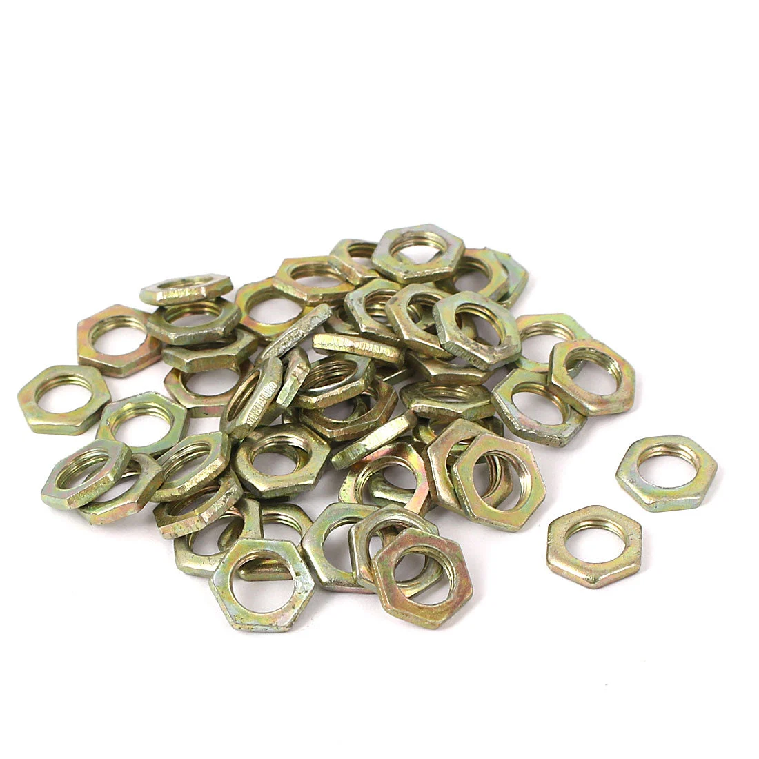 50pcs M7x0.75x2mm Carbon Steel Hex Nuts Fastener for Screws Bolts