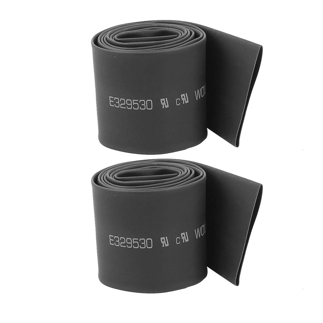 Uxcell 2Pcs 30mm Dia Black Polyolefin Heat Shrink Tube Shrinkable Sleeving 90cm Long