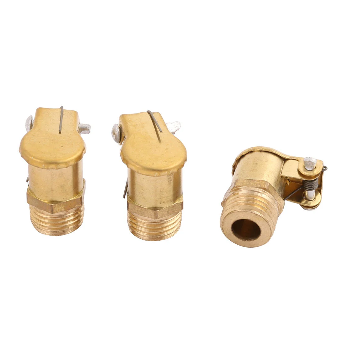 3Pcs Replacement 10mm Male Thread L Type Metal Spring Cap Oil Grease Cup