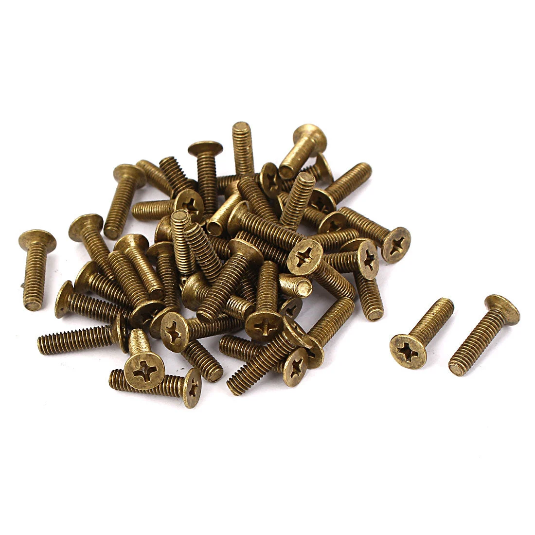 M4 x 16mm Brass Metric Phillips Drive Machine Countersunk Screws 50 Pcs
