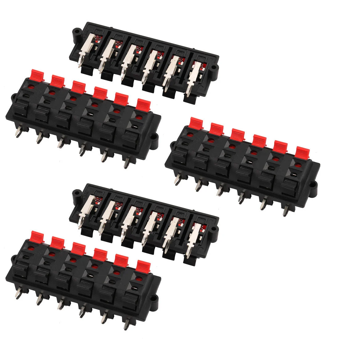 5Pcs 12 Terminal 12 Position Spring Loaded Push Speaker Socket Connector Board